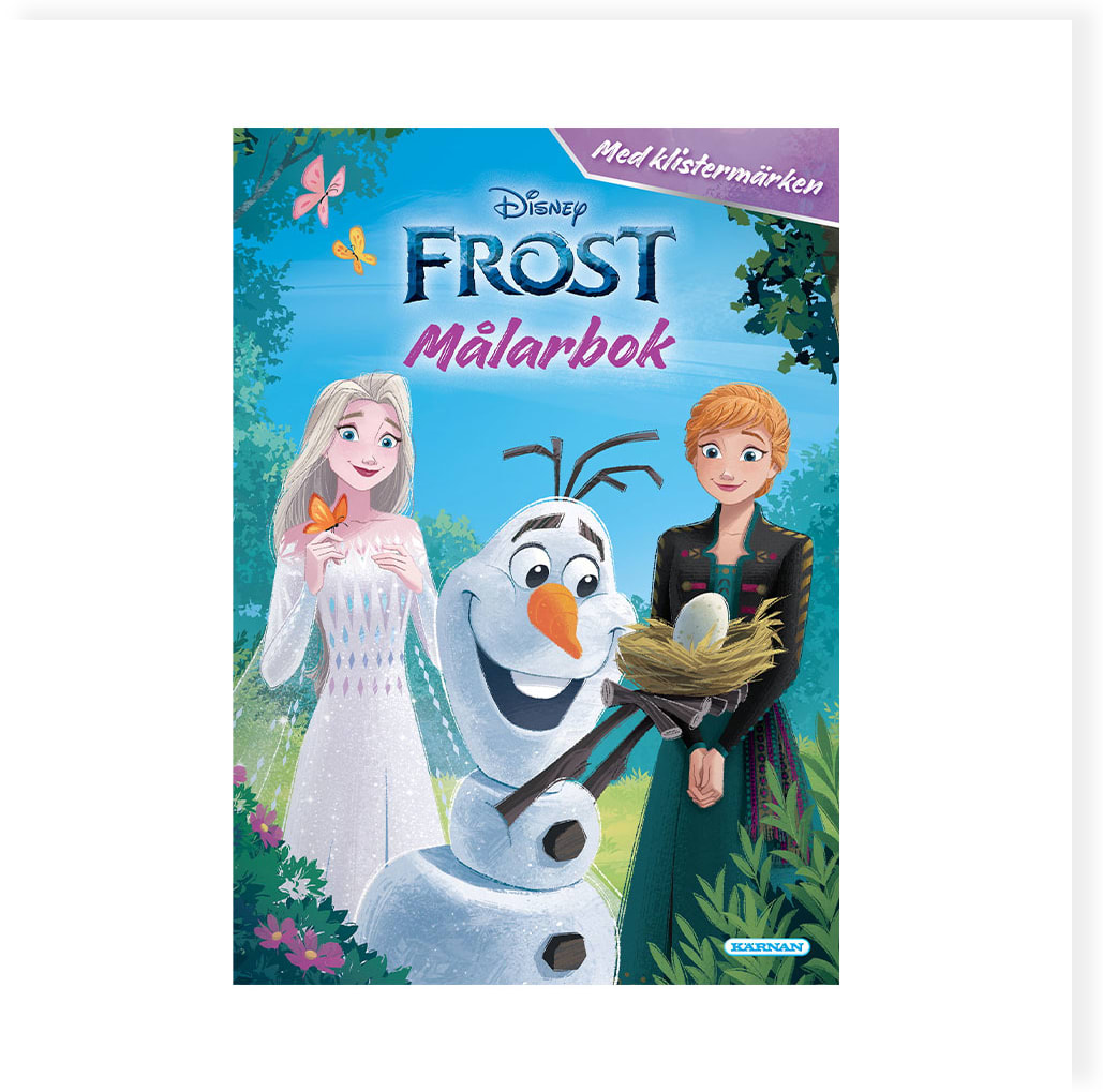 Målarbok Disney Frost, 24 sidor med klistermärken från Disney