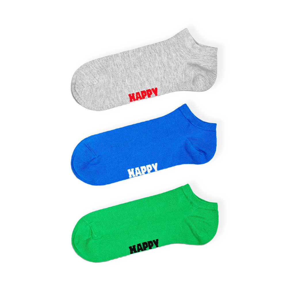 3-Pack Solid Low Socks från Happy Socks