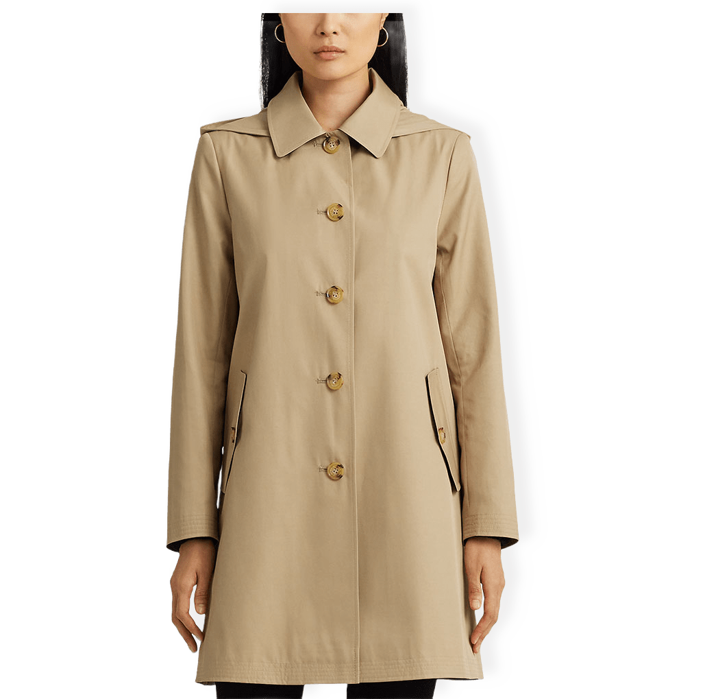 Hooded Cotton-Blend Balmacaan Coat från Lauren Ralph Lauren