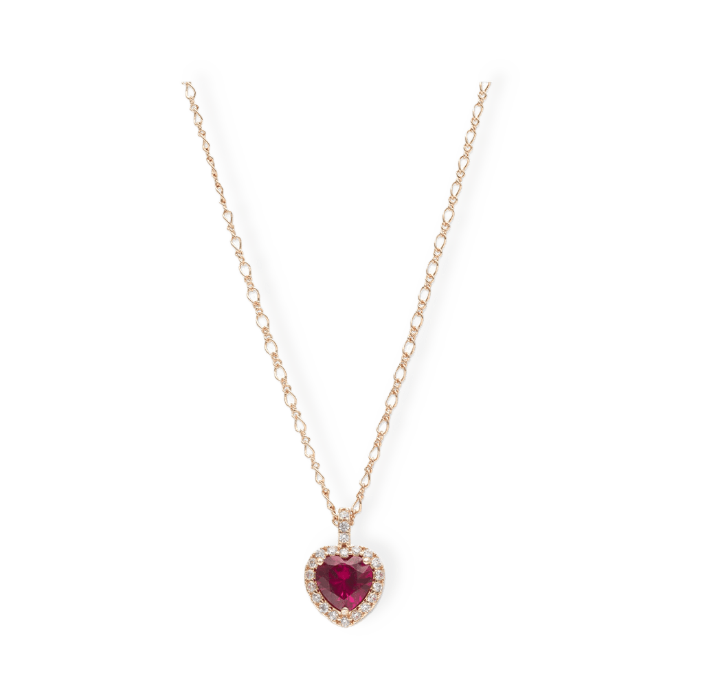 Delphine necklace - Pink ruby från Lily and Rose