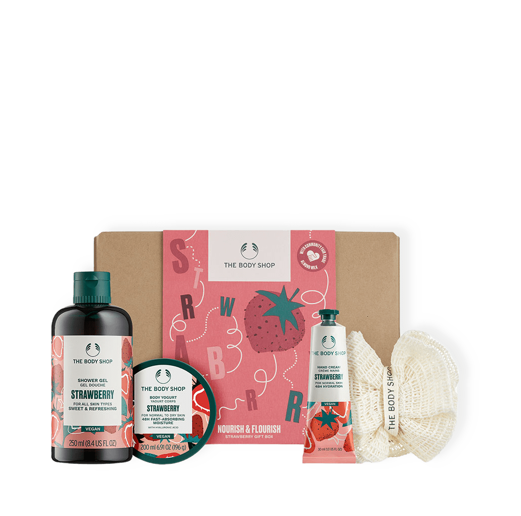 Nourish & Flourish Strawberry Essentials Gift från The Body Shop