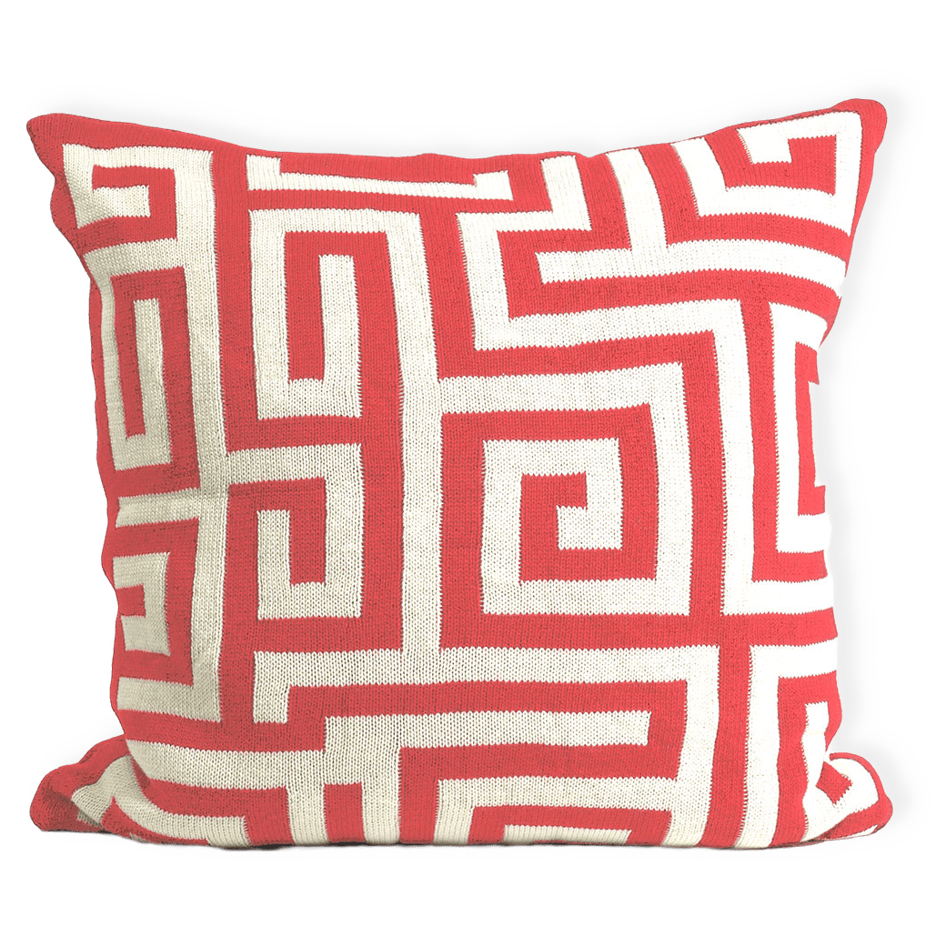 Cushion Cover 50x50 Knitted Red från Ceannis