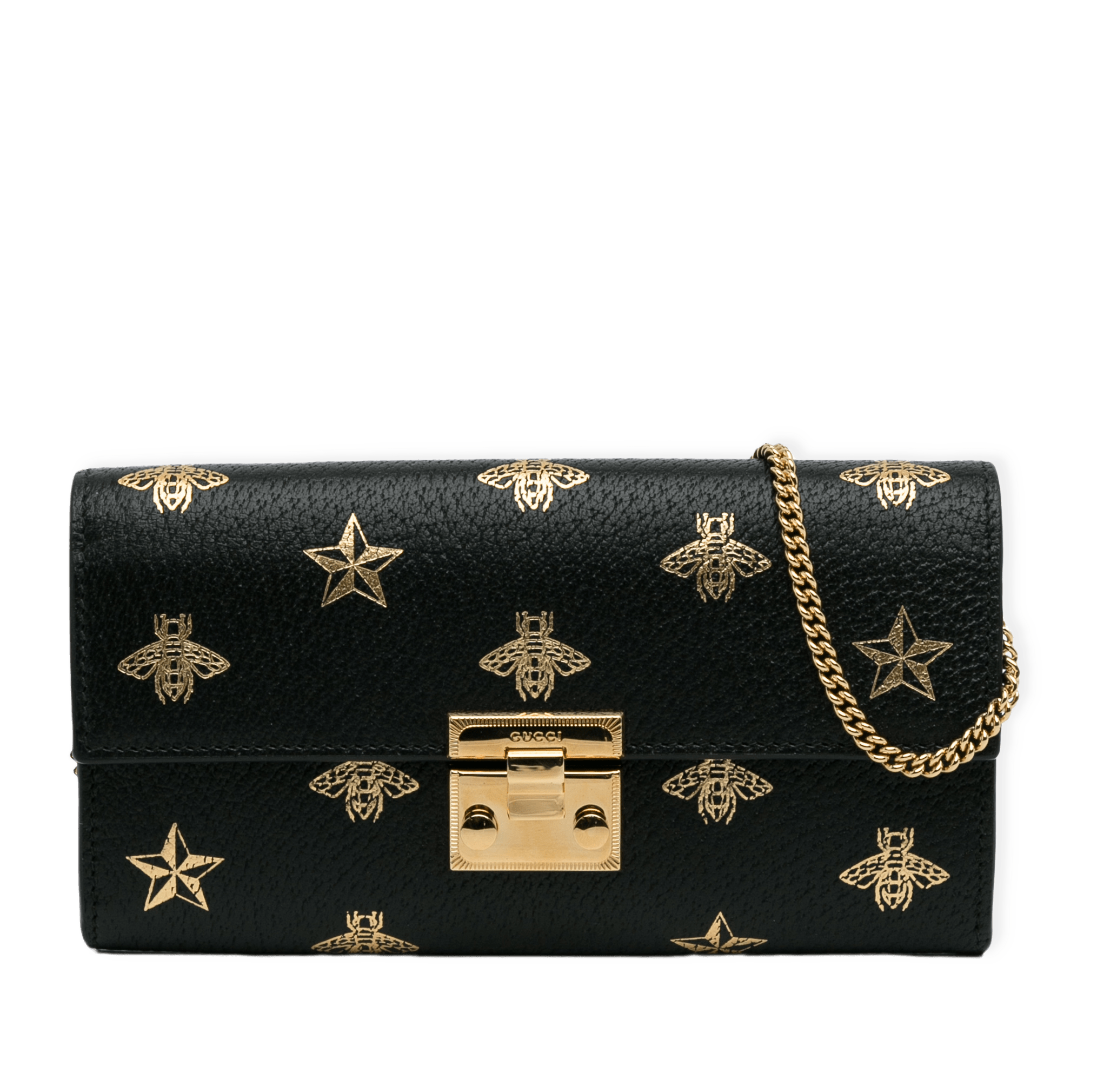 Gucci Bee Padlock Wallet On Chain från Luxclusif