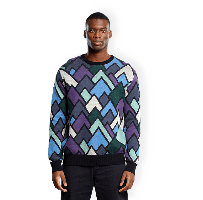 Sweater Mora Mountain Triangle Multi Color från Dedicated