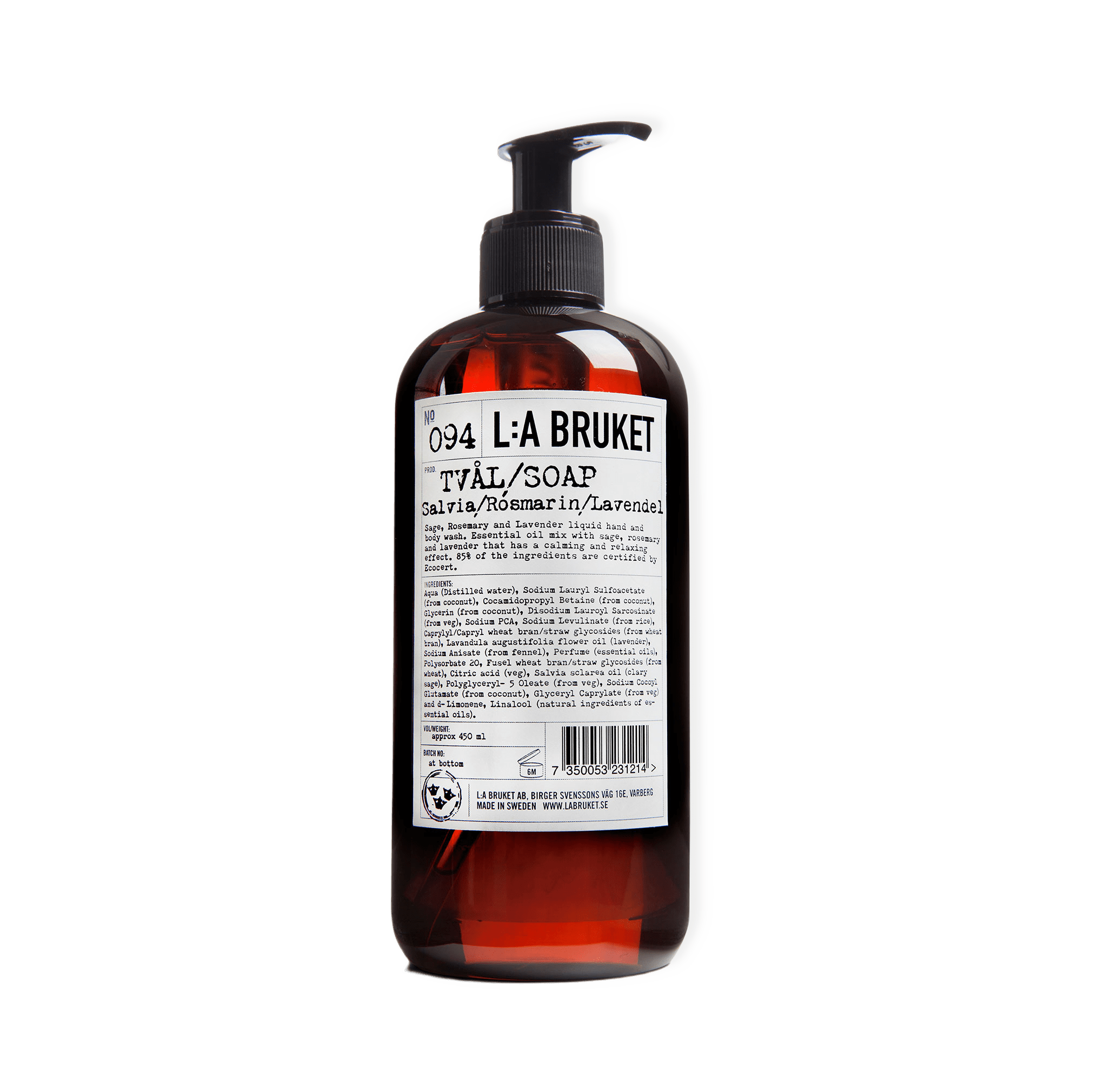 Flytande tvål Salvia/Rosmarin/Lavendel, 450 ml från L:a Bruket