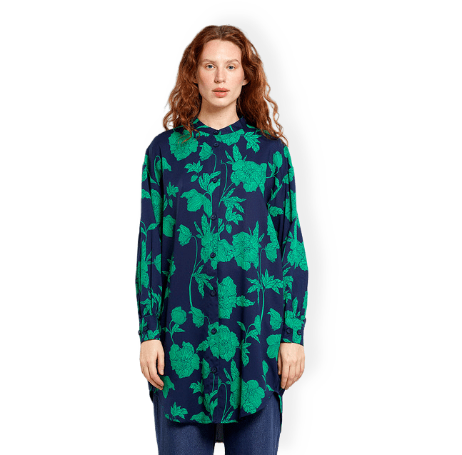 Shirt Ljunga Duotone Floral Green från Dedicated