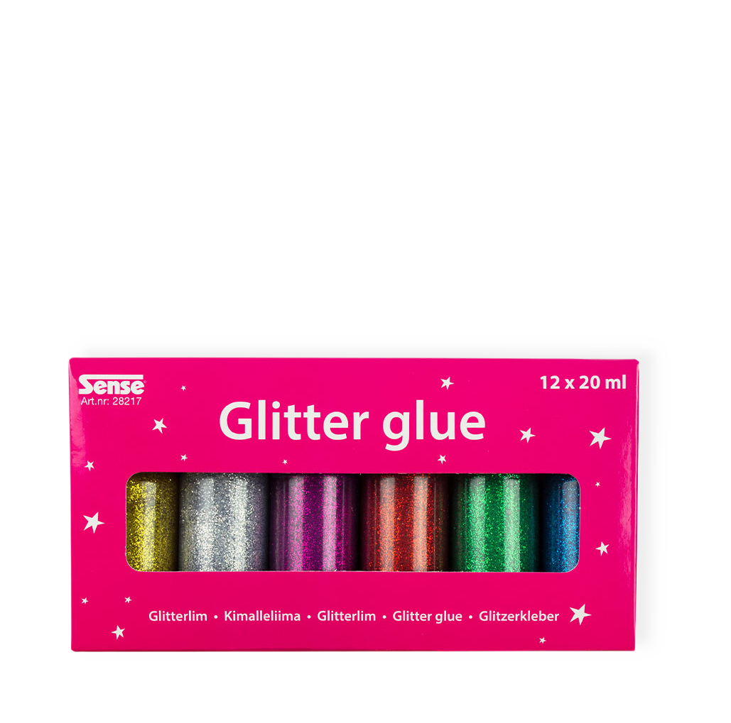 Glitterlim, 12-pack från SENSE