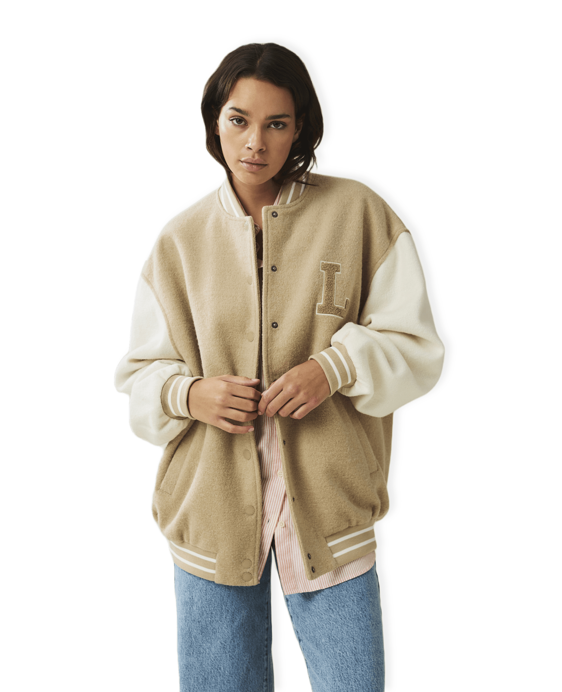 Lana Wool Blend Varsity Jacket från Lexington