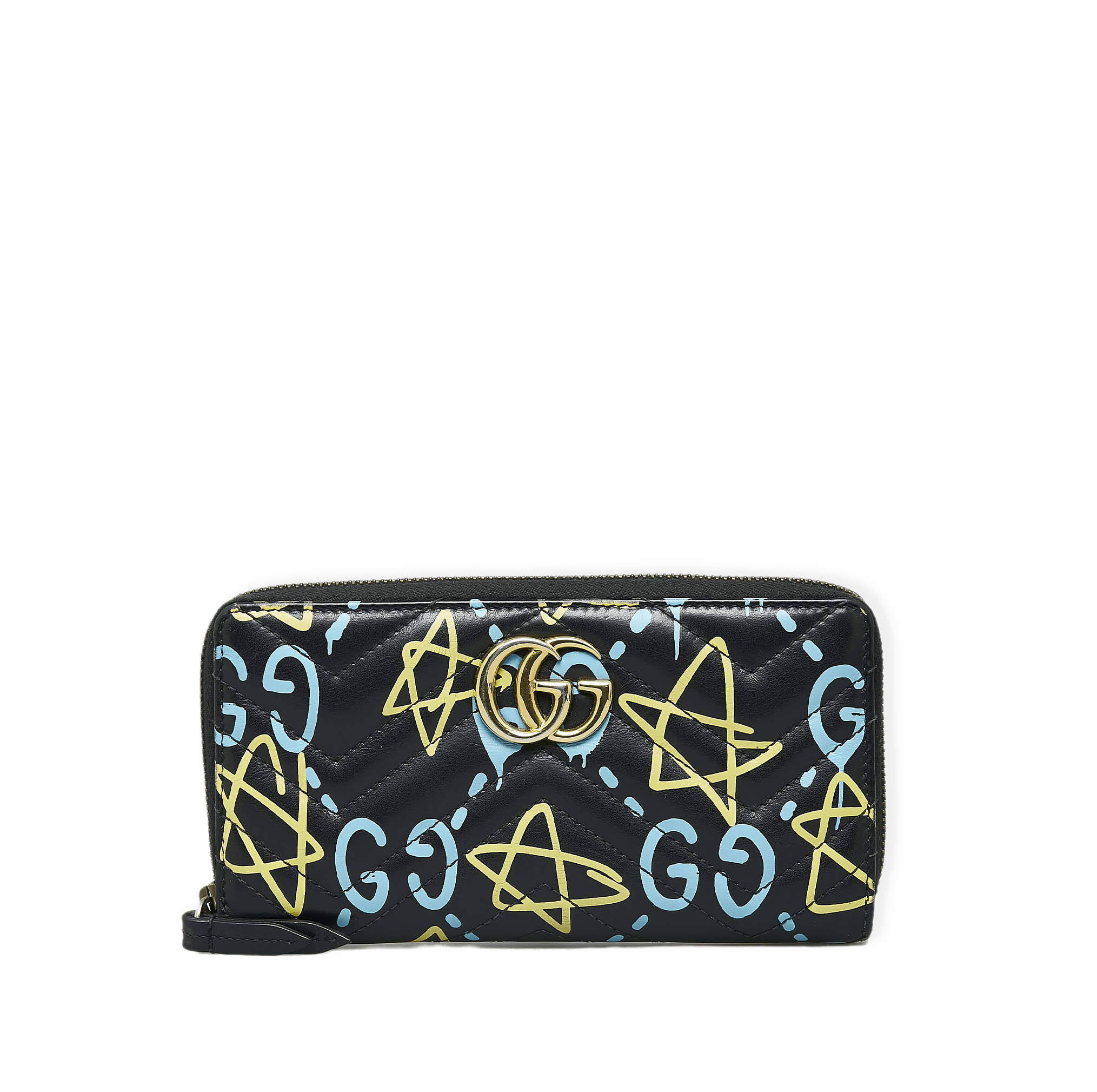 Gucci Gg Marmont Ghost Leather Zip Around Wallet från Luxclusif
