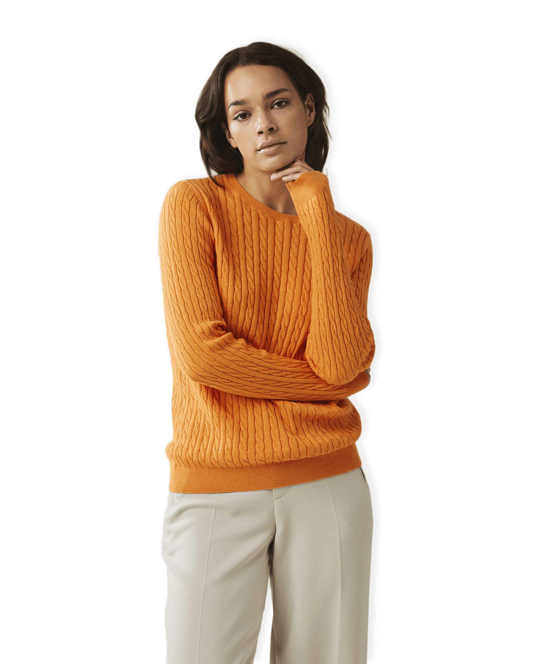 Marline Organic Cotton Cable Knitted Sweater från Lexington