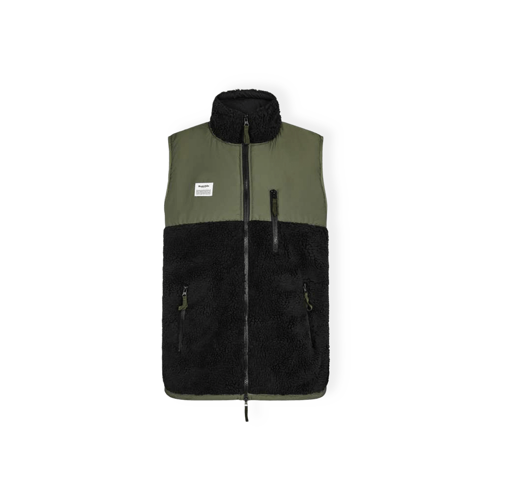 Panel Fleece Väst | Återvunnen Polyester | Grön från Resteröds