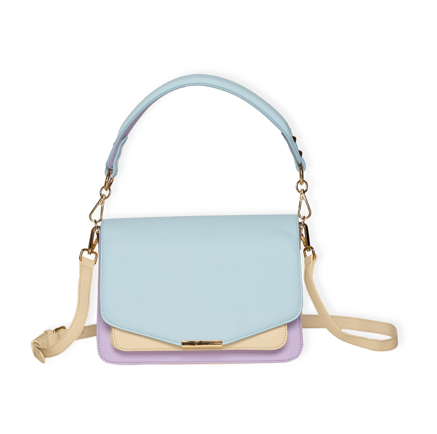 Blanca Multi Compartment Bag - Lightblue/lavender/offwhite från Noella