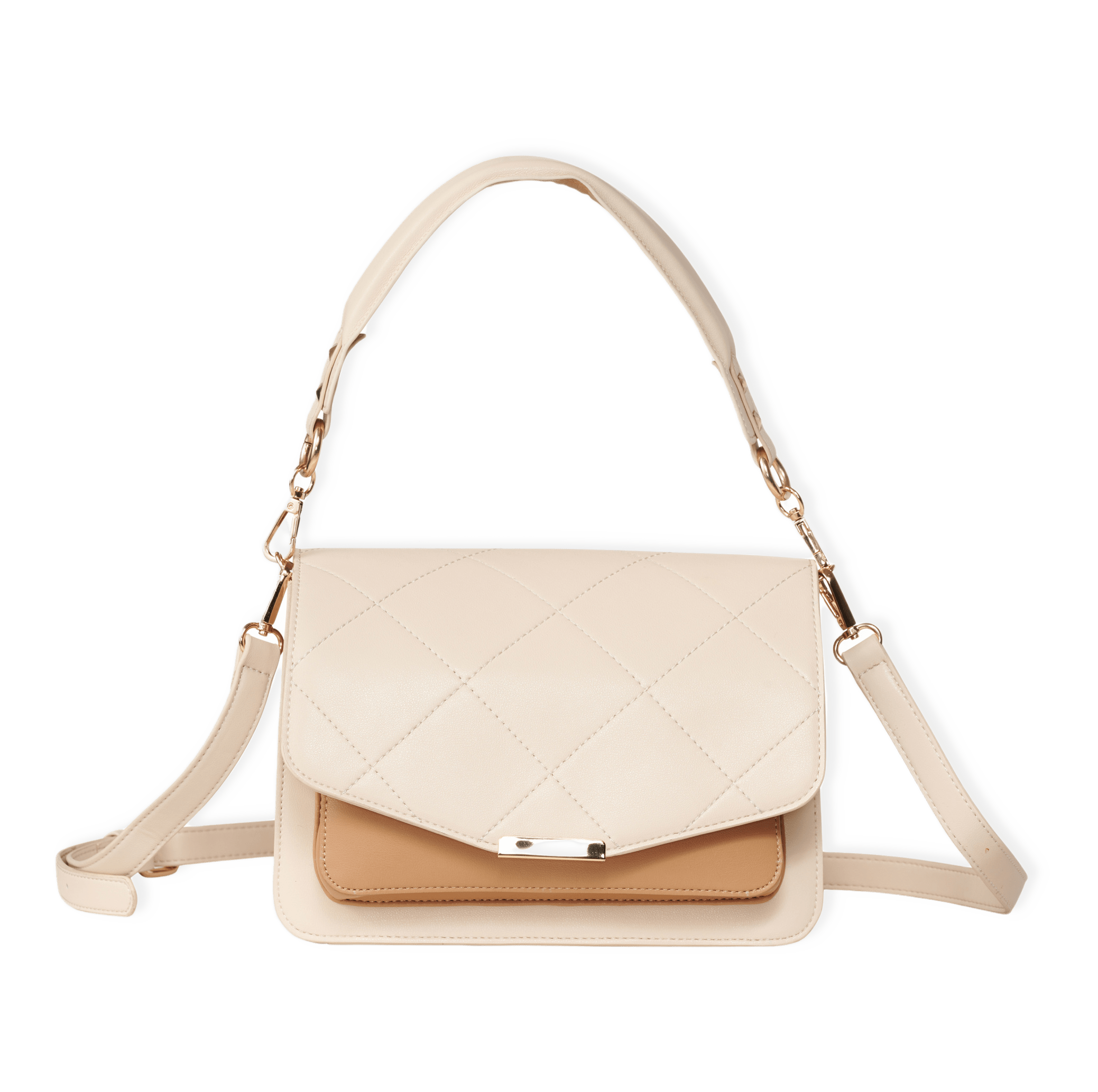 Blanca Multi Compartment Bag - Nude Leather Look från Noella