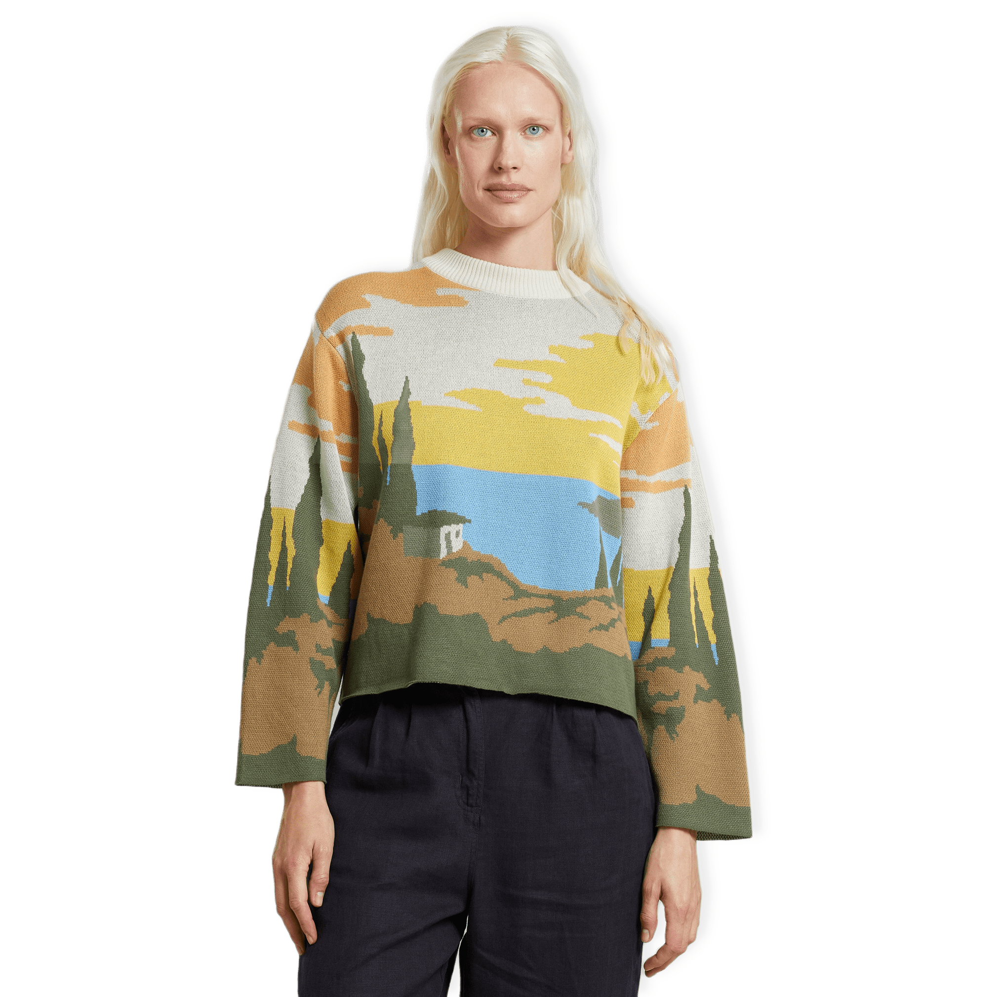 Sweater Limhamn Oceanview Multi Color från Dedicated
