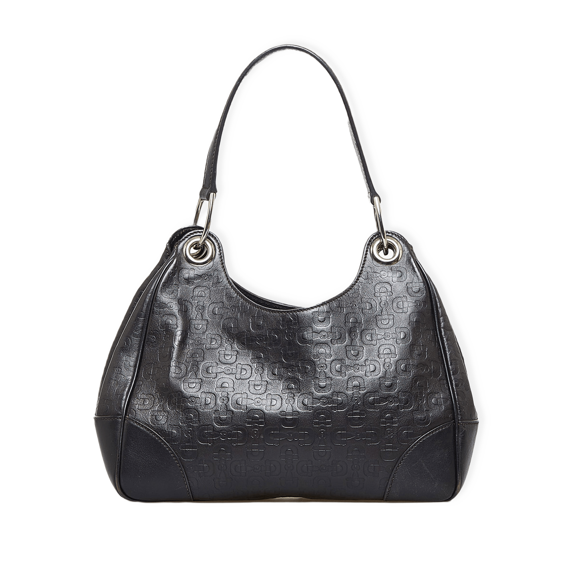 Gucci Horsebit Embossed Leather Shoulder Bag från Luxclusif