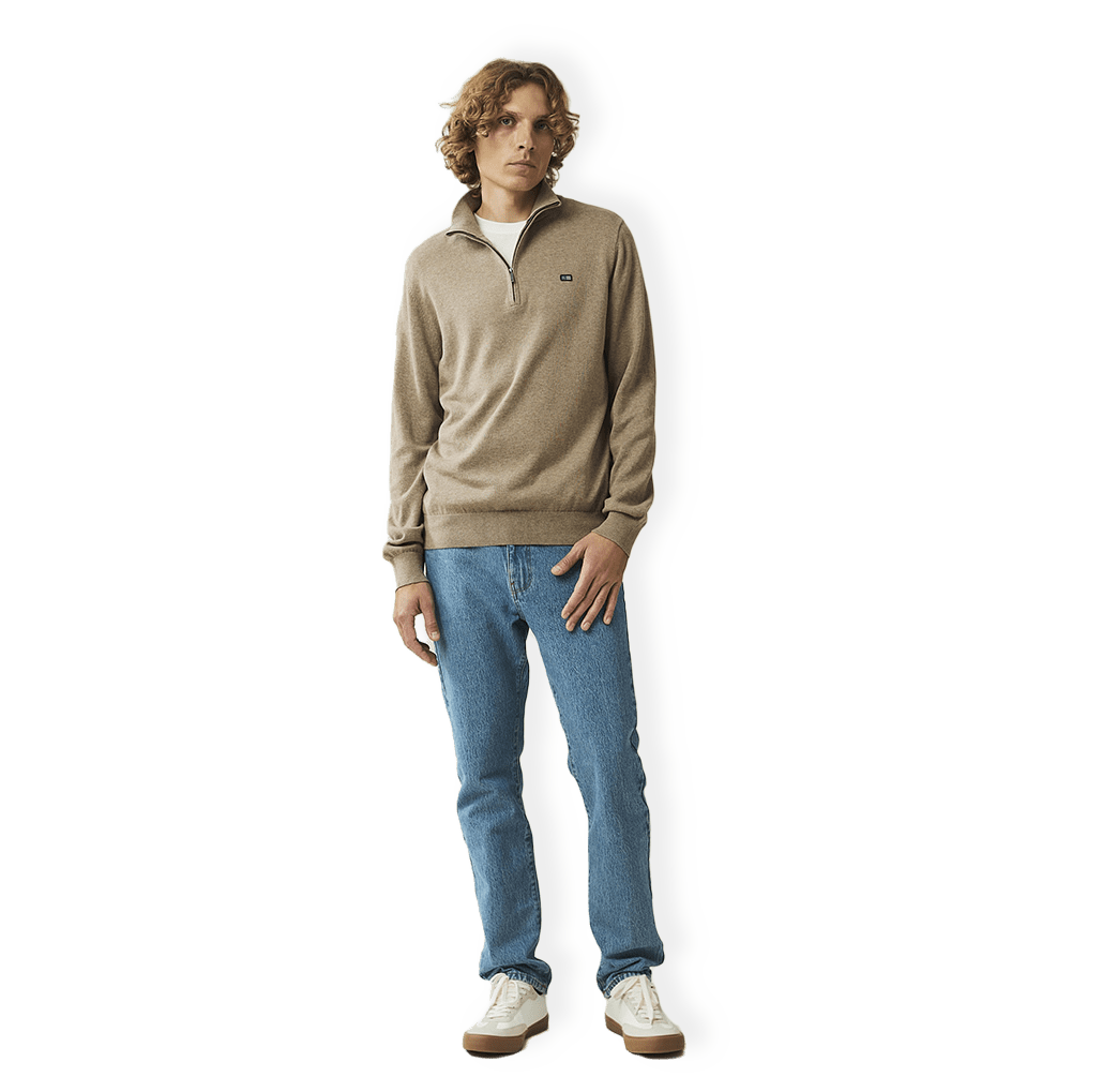 Clay Cotton Half-zip Sweater från Lexington