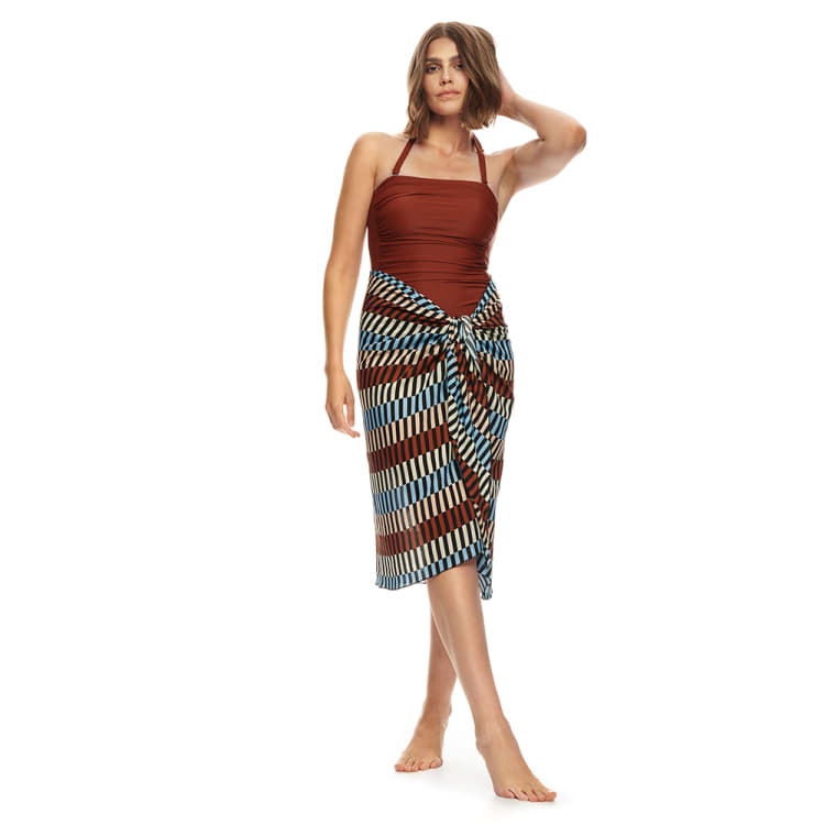 ahlens.se | Beachwear Ibiza - combo stripe aqua