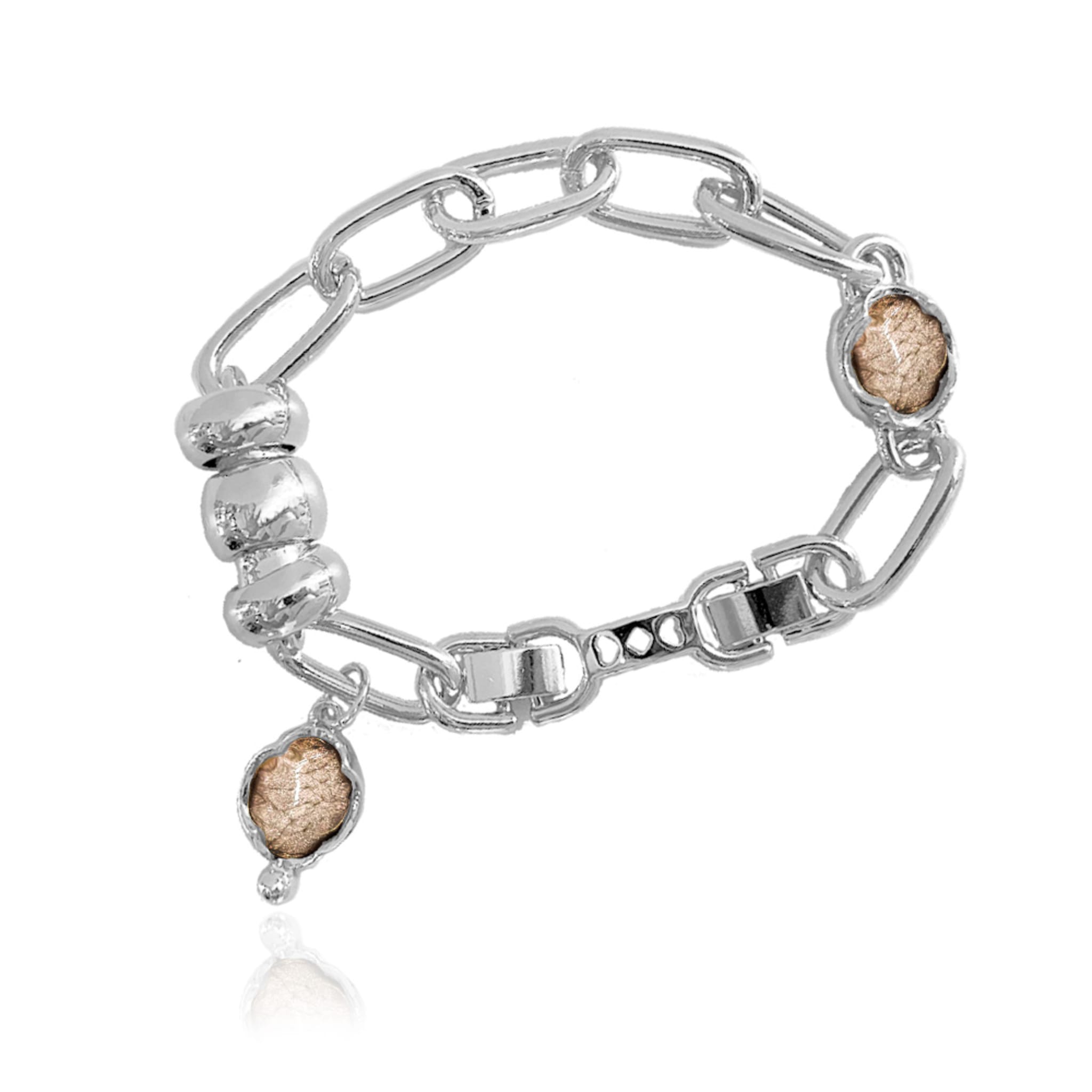 Oyster Seed Bracelet Gold/marble White, silver/marble sand