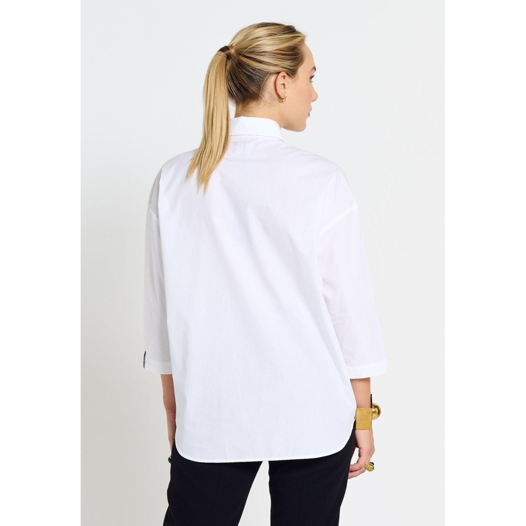 Oversized Noveau - Ekologisk Bomullsskjorta, white