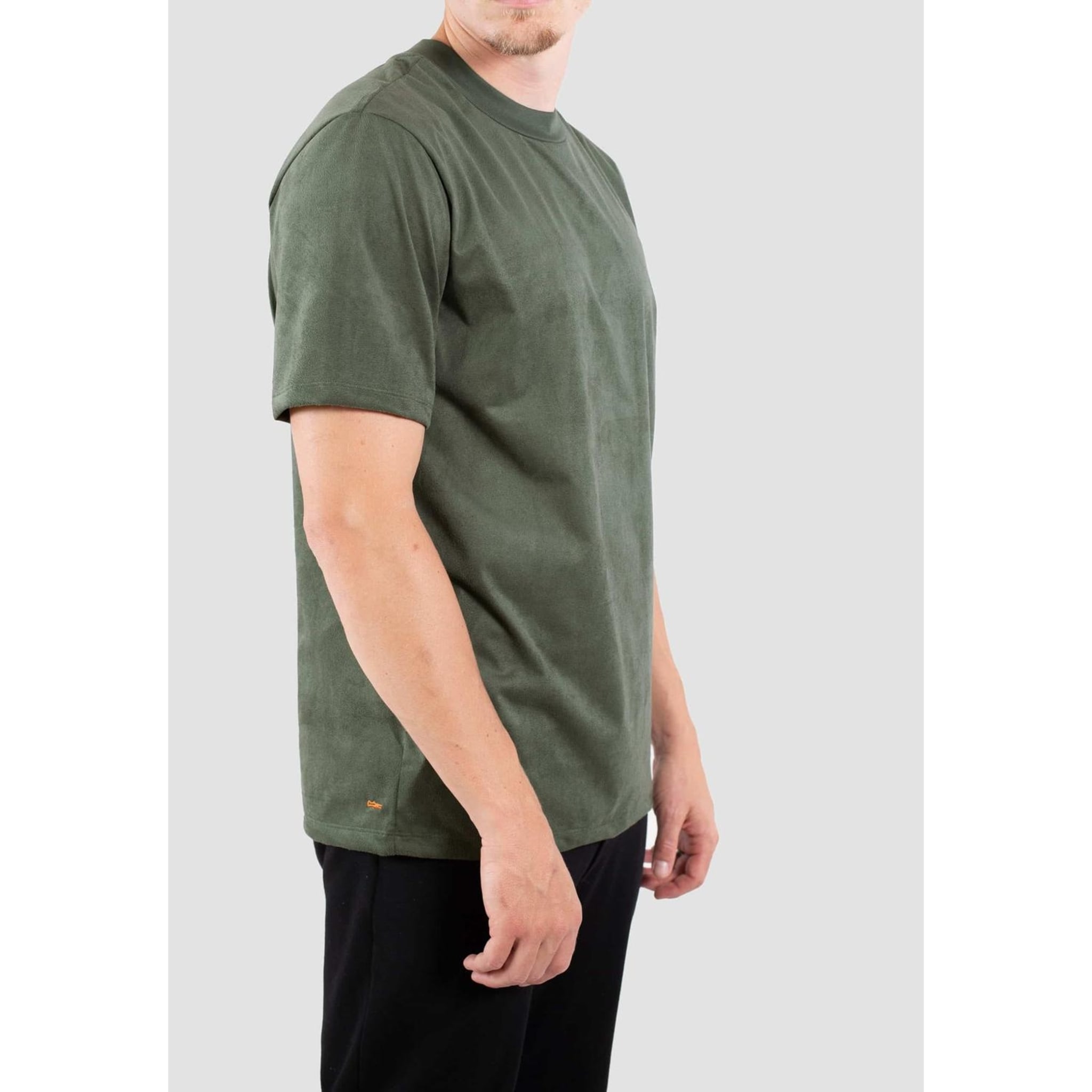 Jai Faux Suede T-shirt - Moss Green, green