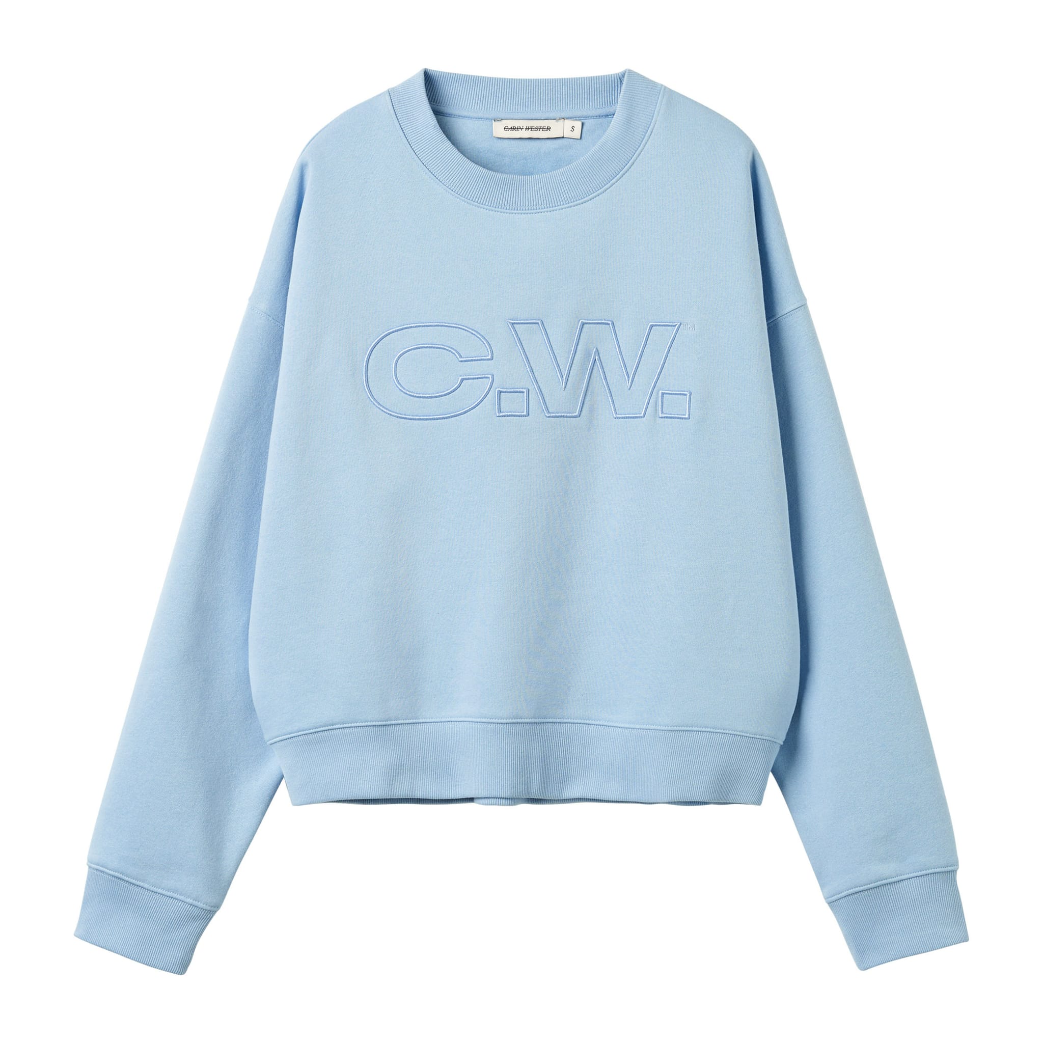 Sweatshirt med C.W.-logga NOELLE, Chambray