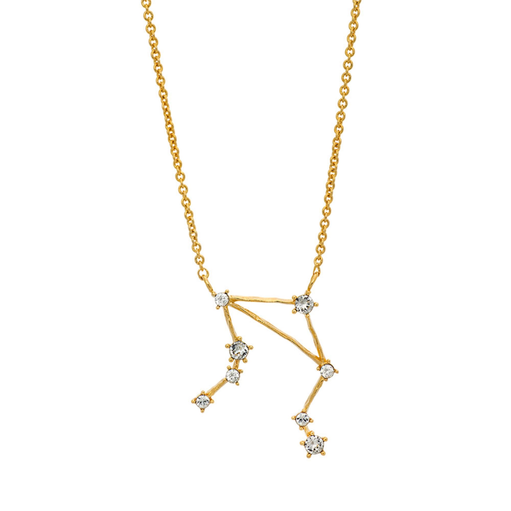Libra Star Sign - Gold, ONE-SIZE, Crystal