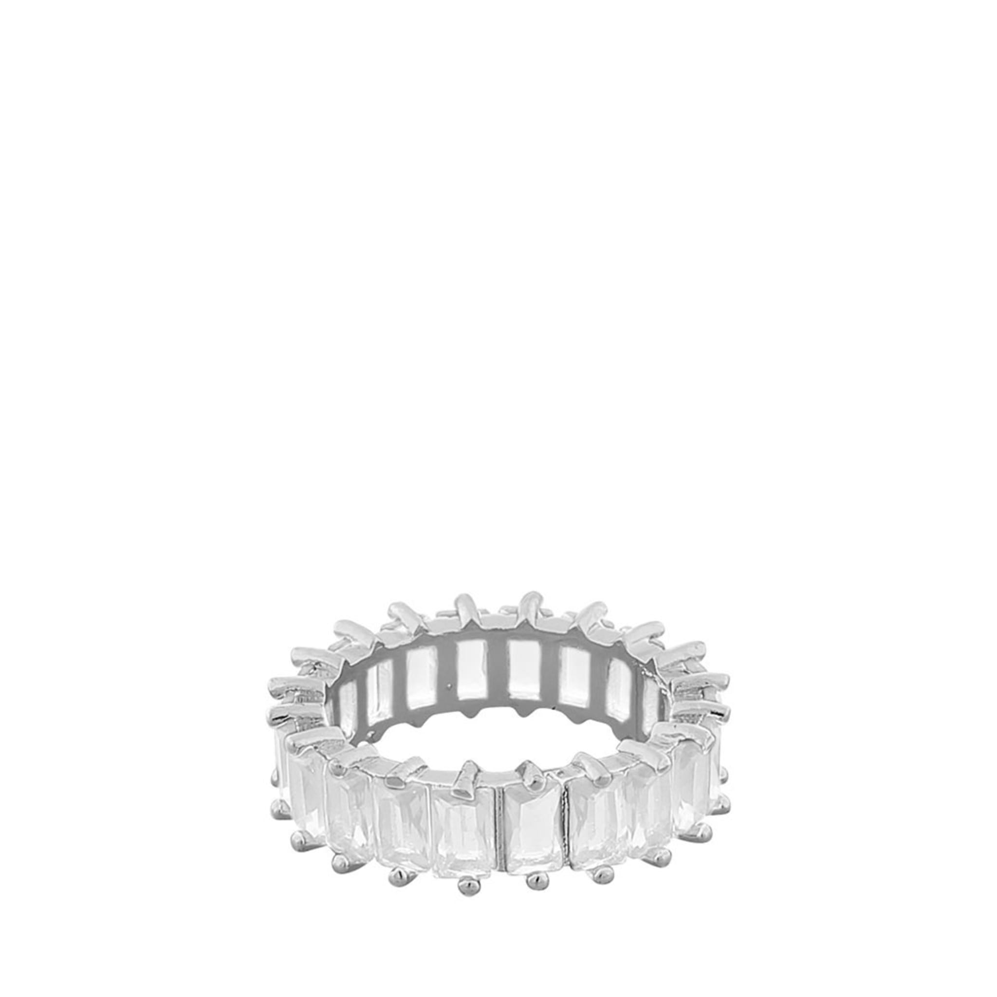 Rola ring L s/clear , 18,5 CM, Silver/Clear