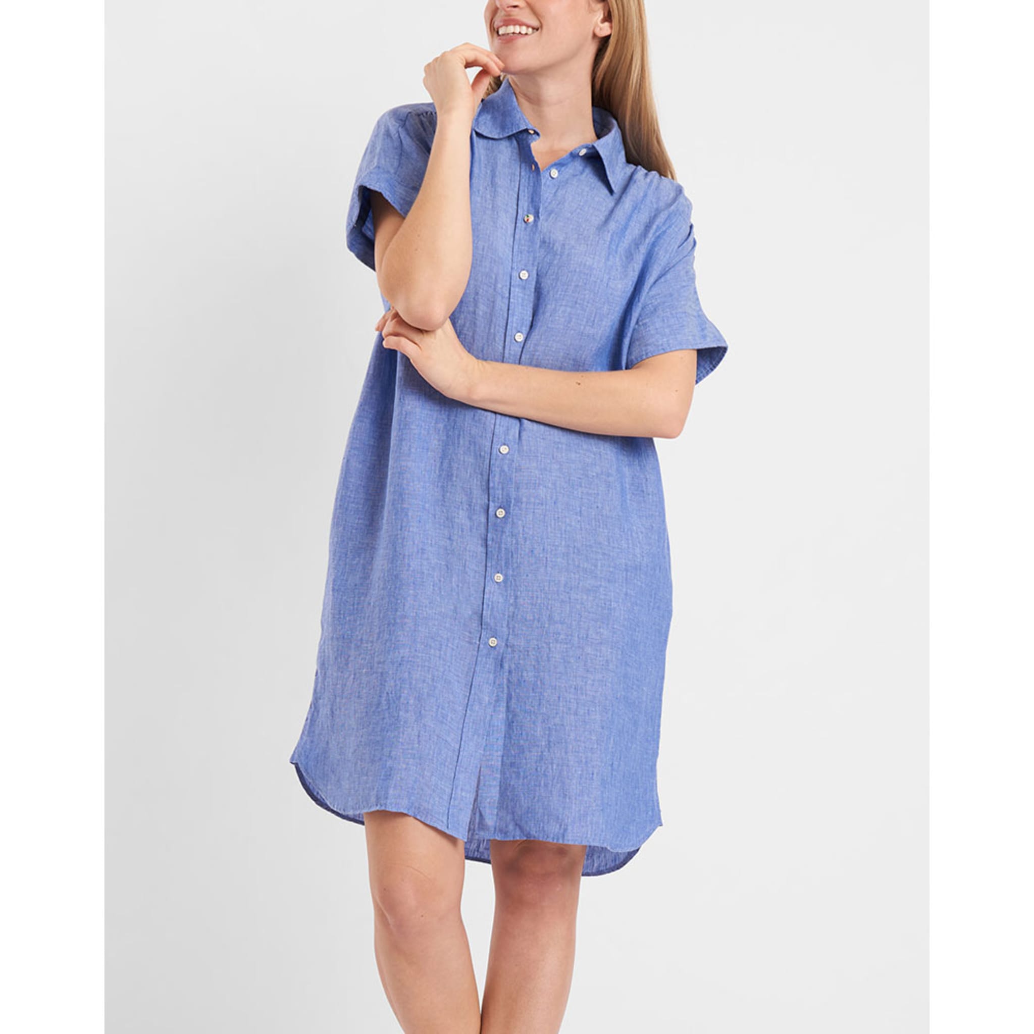 Beatrice Linen Dress i Blue Nile från Boomerang | Åhlens