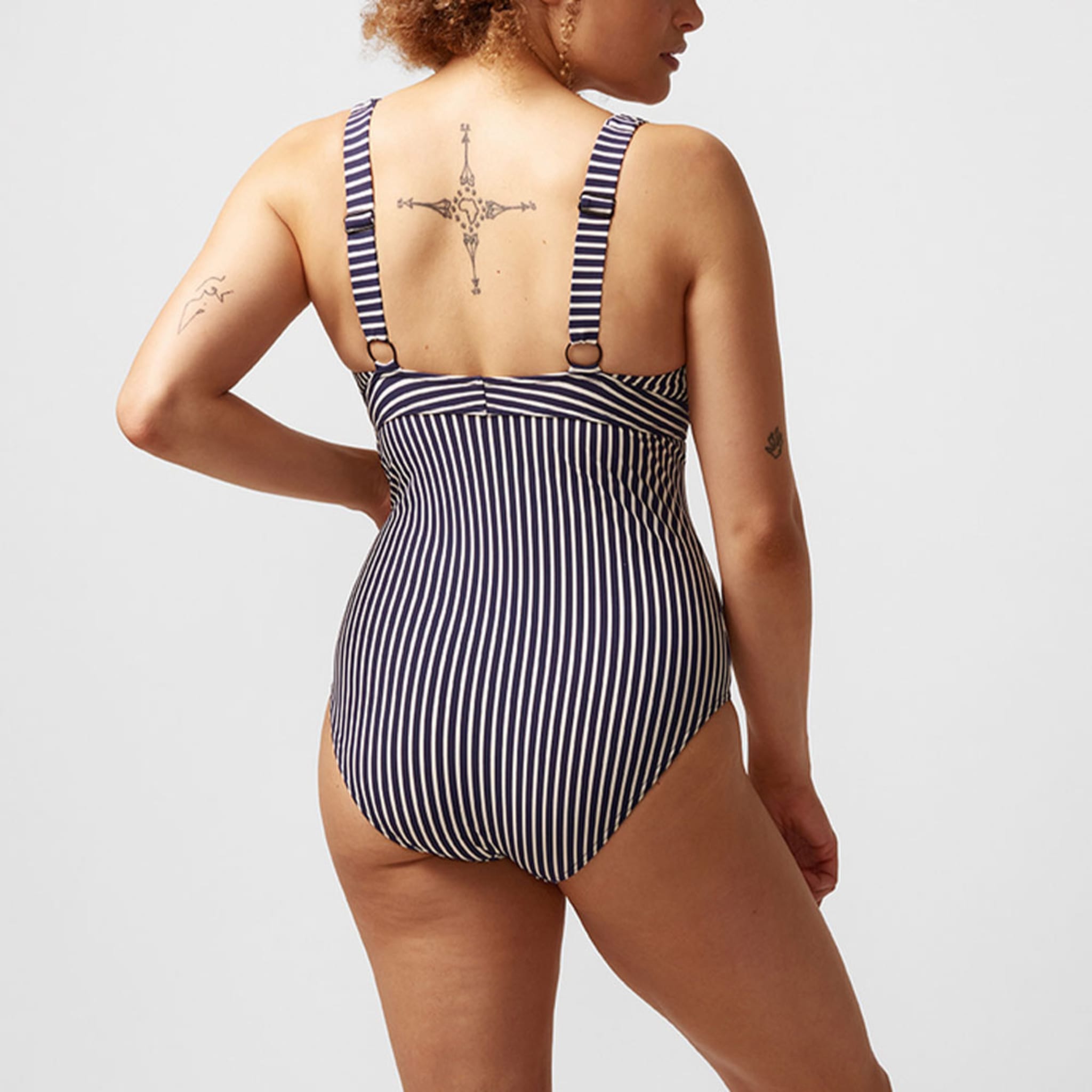 Murano Bikini Plunge underwired swimsuit, Dark Stripes