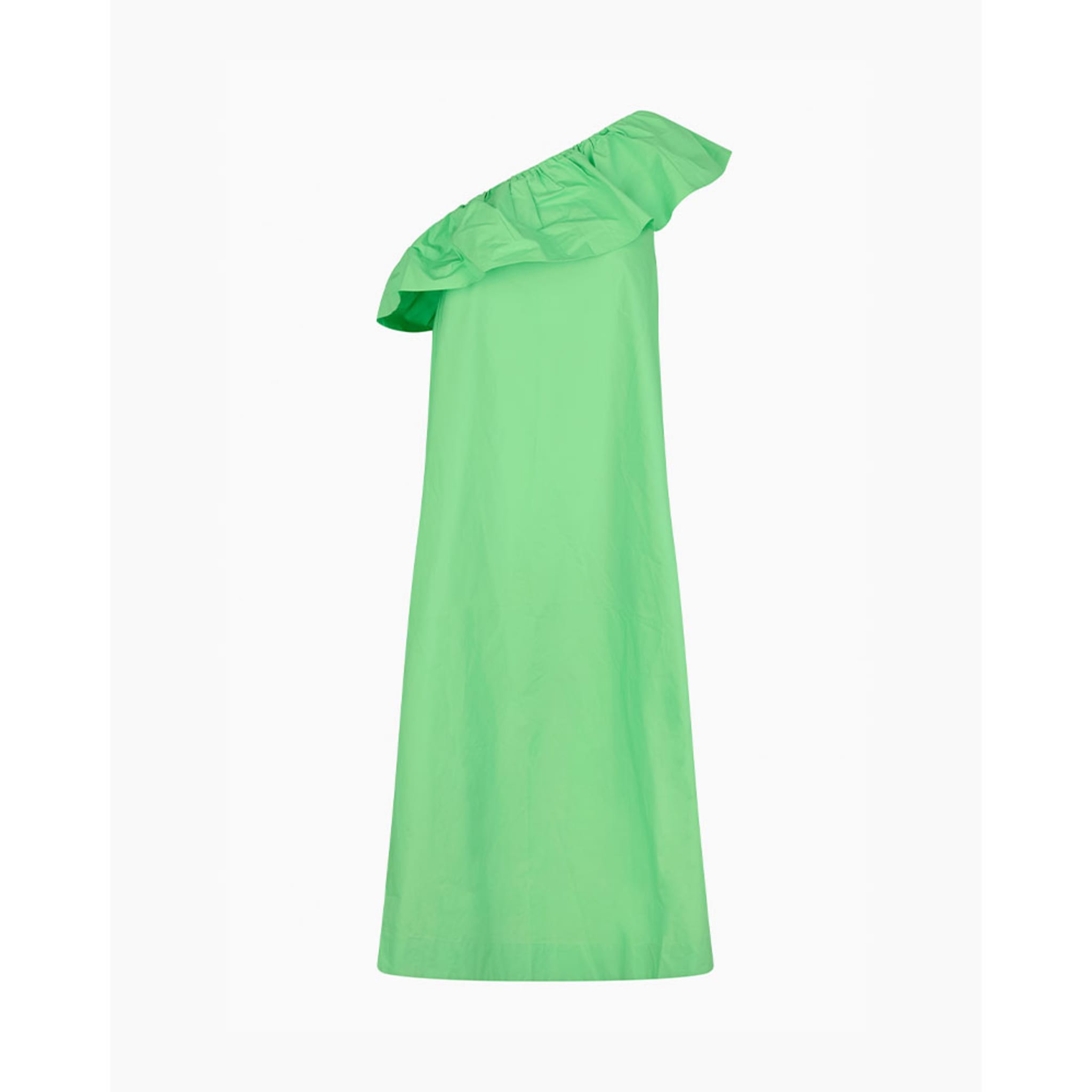 Jutta One Shoulder Dress, Absinthe Green