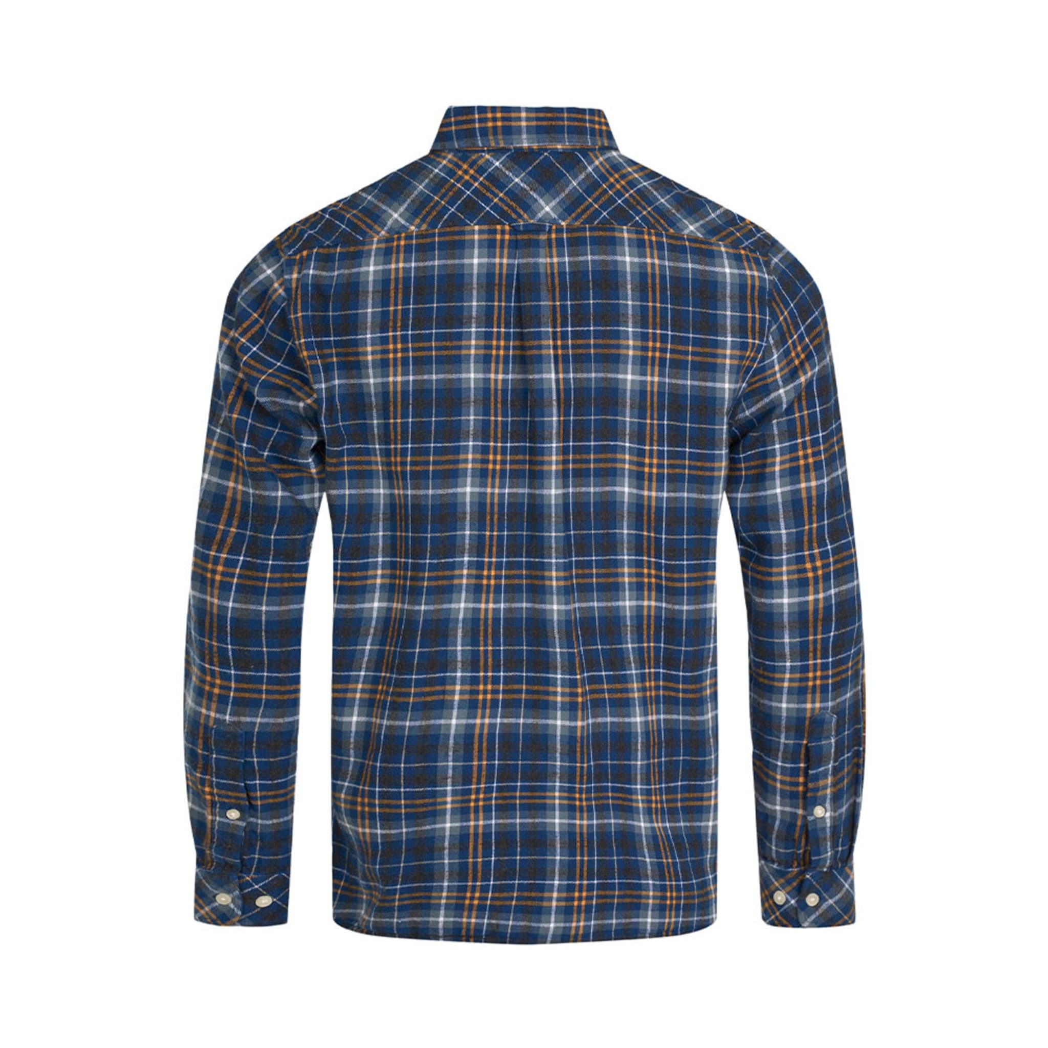 Big Checked Flannel Relaxed Fit Shirt    , Estate Blue