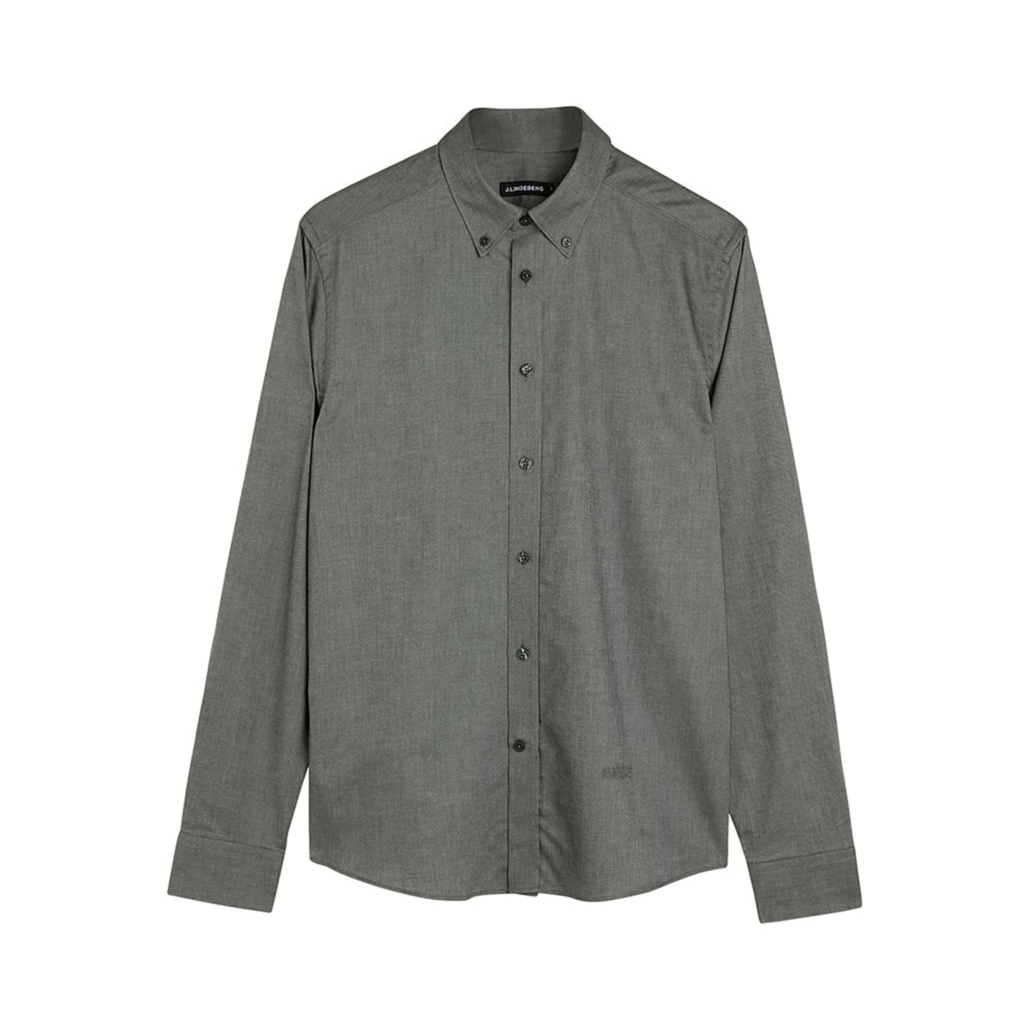 Light Flannel Slim Shirt, Forest Green