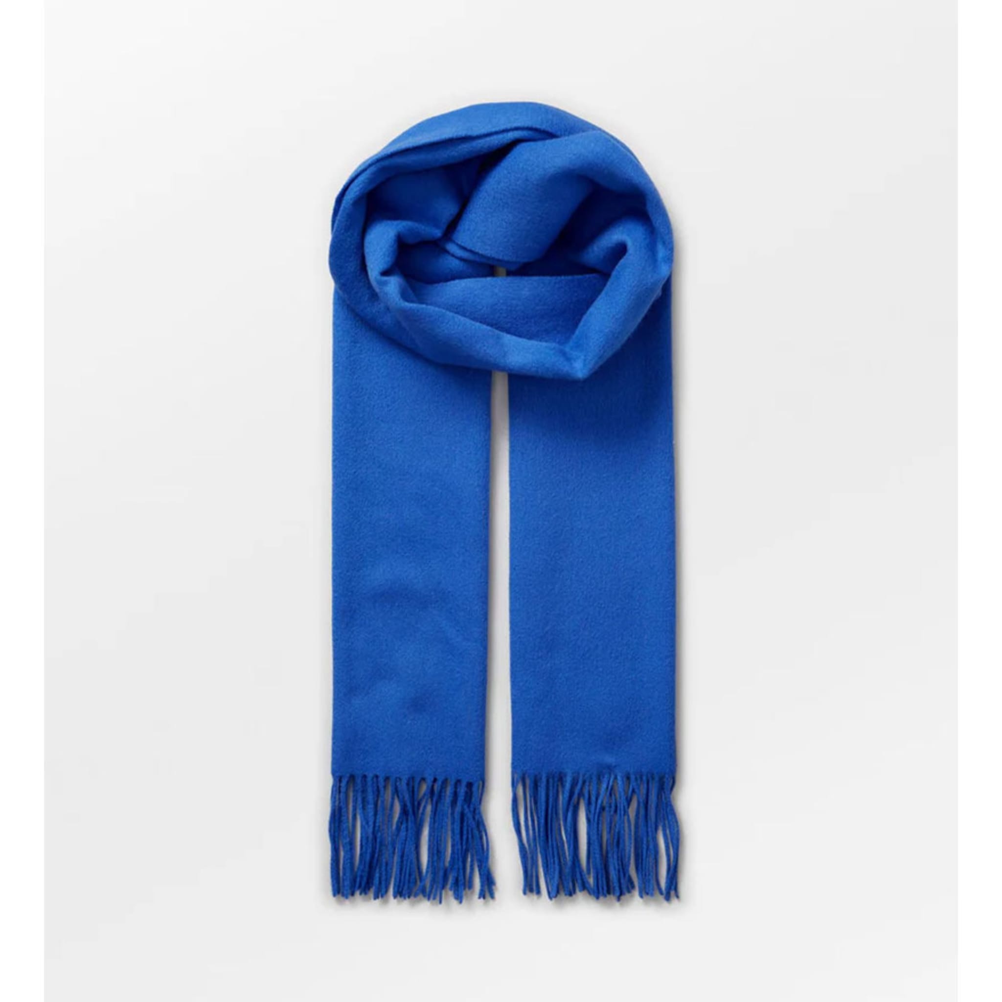 Ullscarf med fransar, Bright Blue