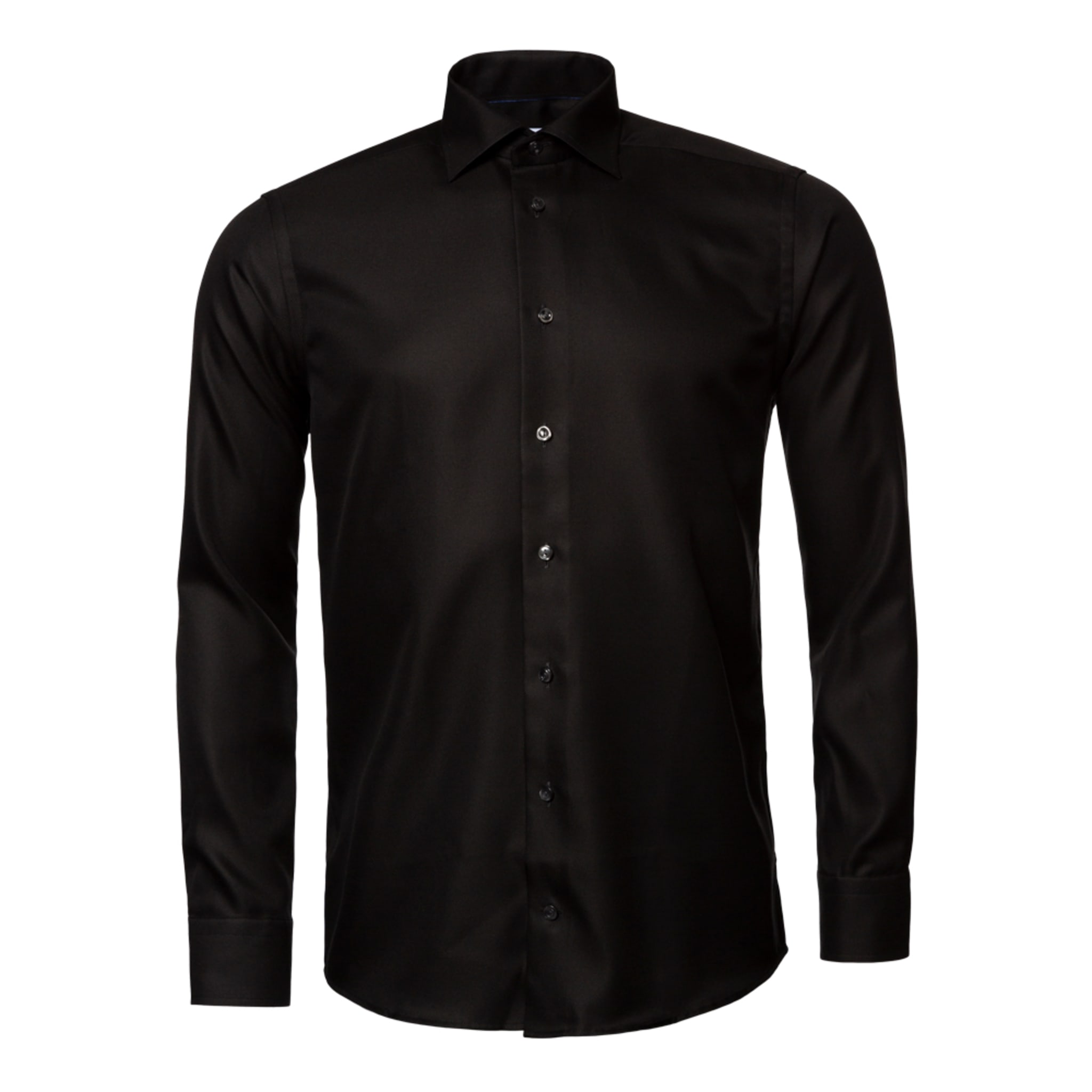Skjorta I Texturerad Twill Contemporary Fit, black