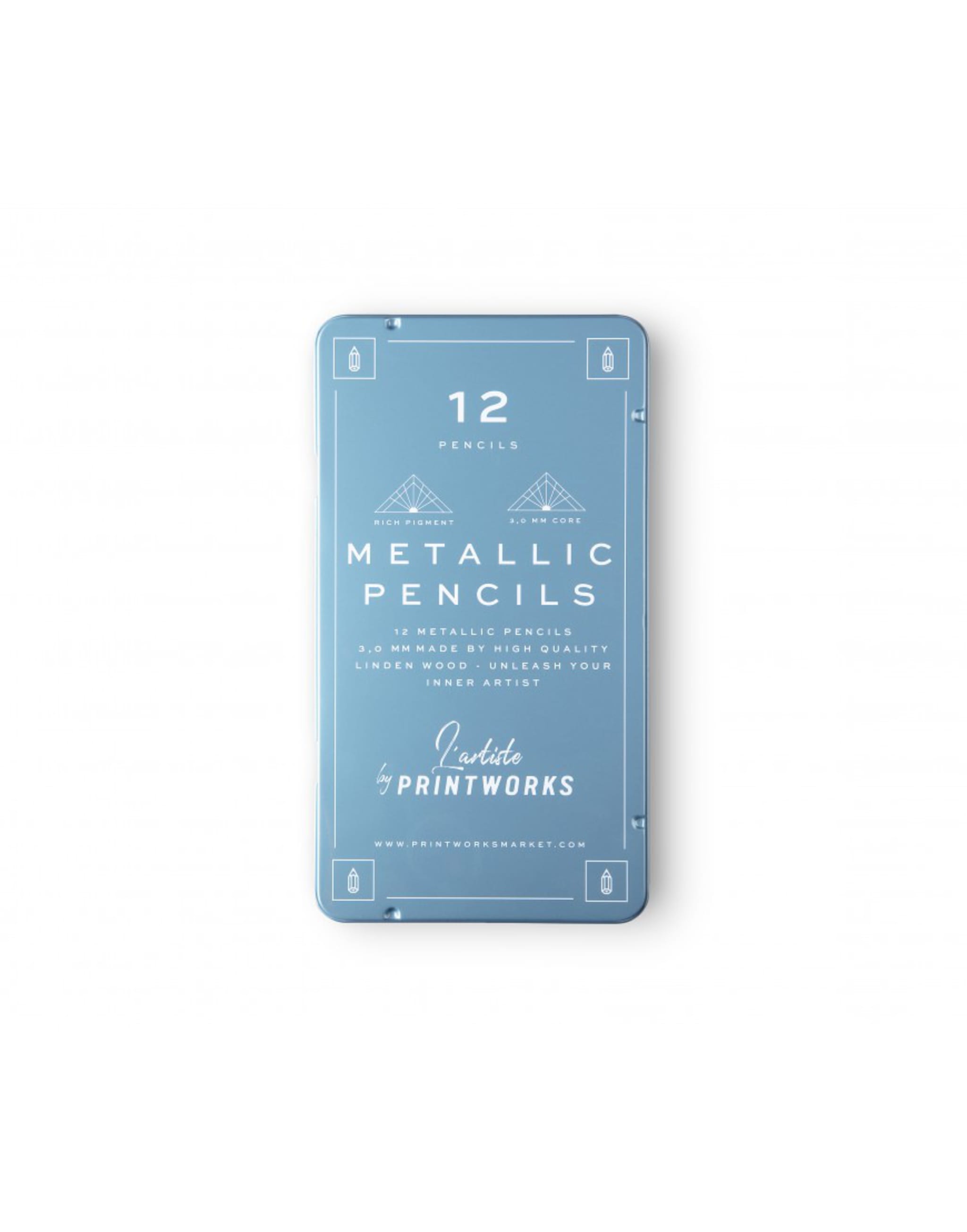 ahlens.se | Pennskrin – 12 Metallic-pennor