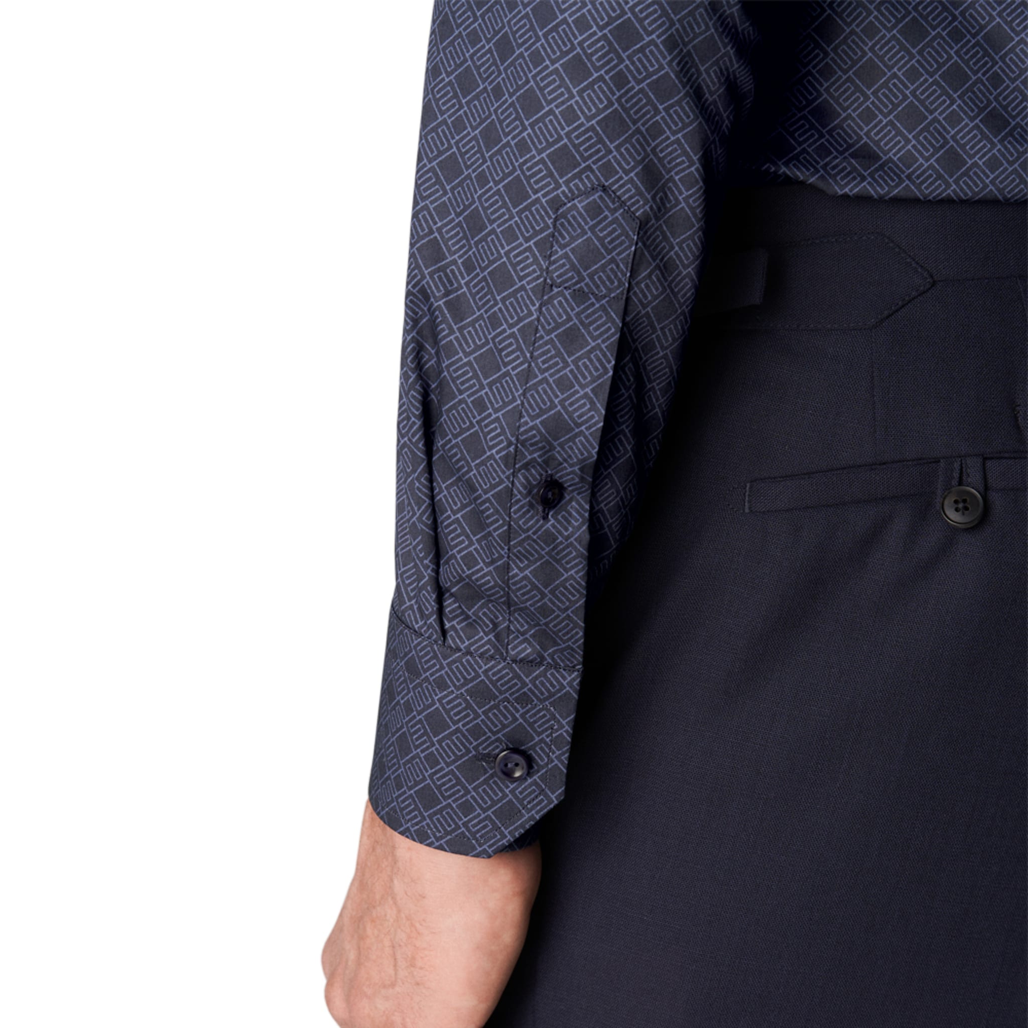 Skjorta Med Dubbelmonogram Contemporary Fit, dark blue