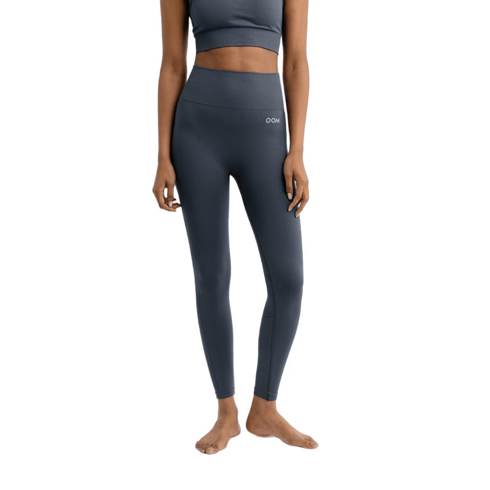 Cacao Ribbed Seamless Flare Tights – AIM'N