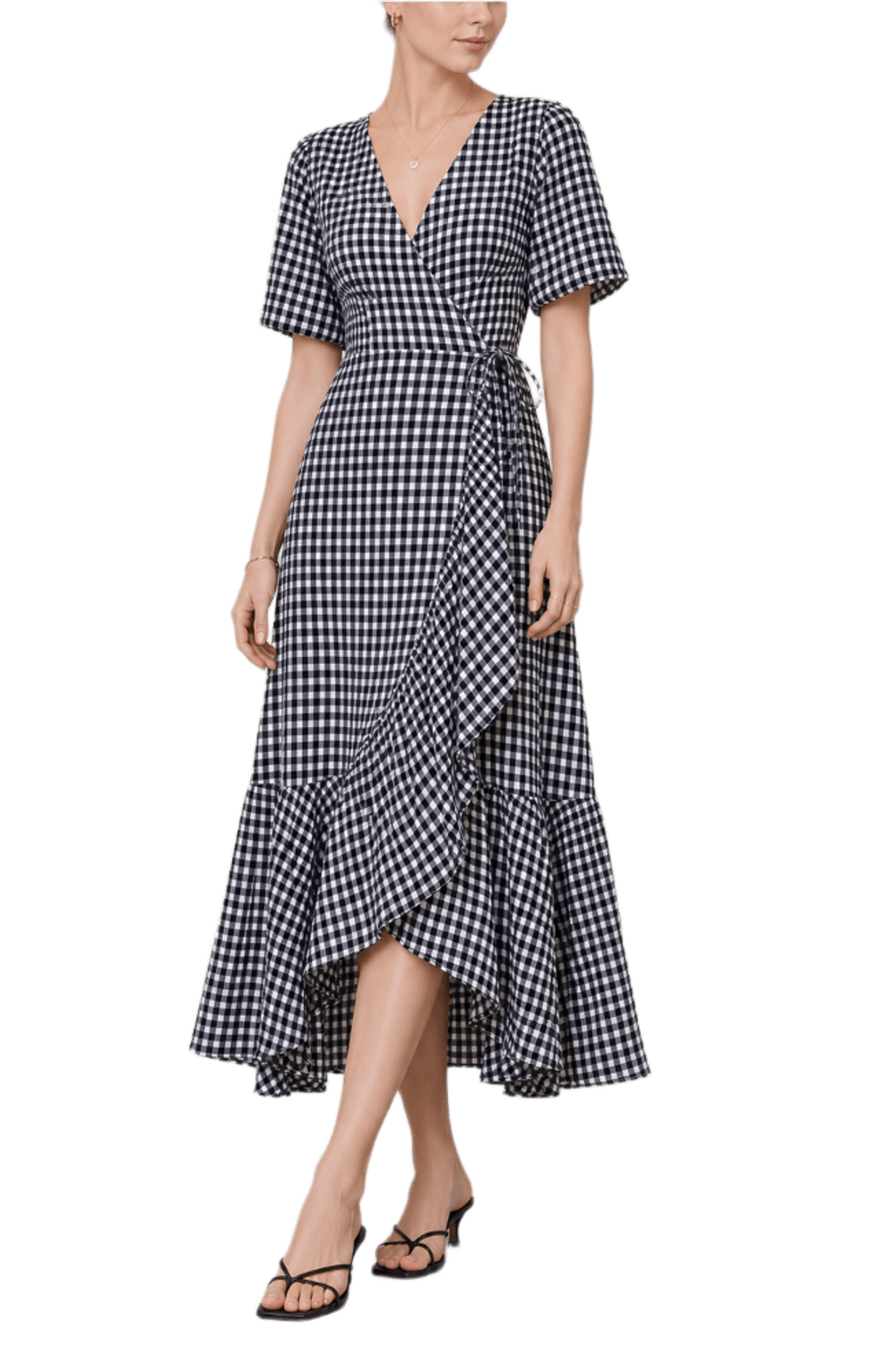Carin Wester Omlottklänning AUGUSTI gingham