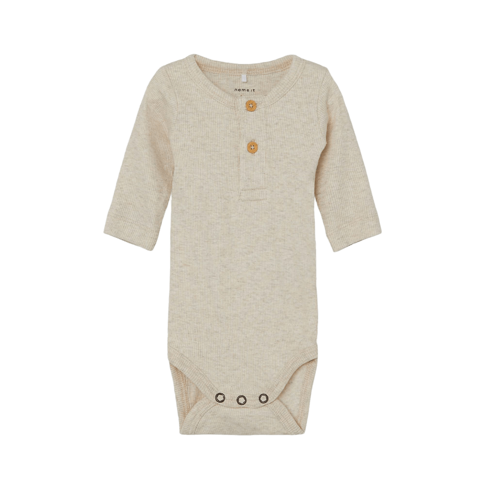 Body Bébé Fille NAME IT - Manches Longues Dos Nu - 57% Coton Bio - Pyjama Nouveau-Né