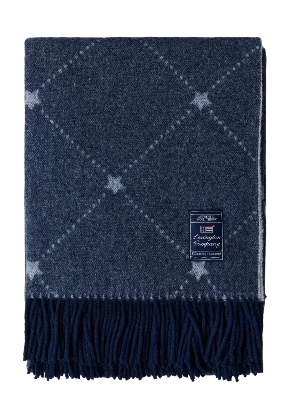 Signature Star Recycled Wool Throw Navy/White från Lexington Åhléns
