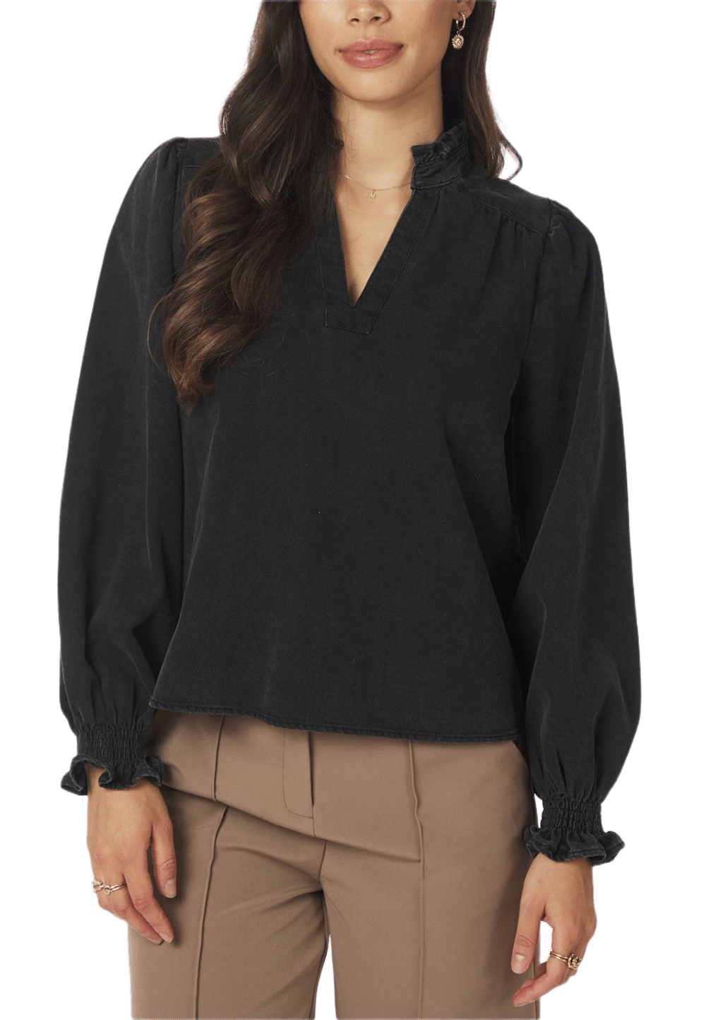 Neo Noir Emmeline Denim Blouse