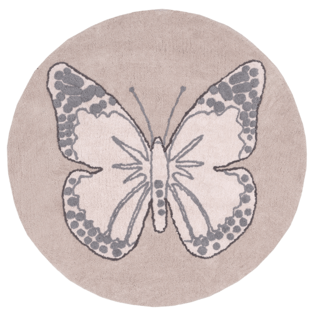LORENA CANALS Tvättbar Matta Butterfly Vintage Nude