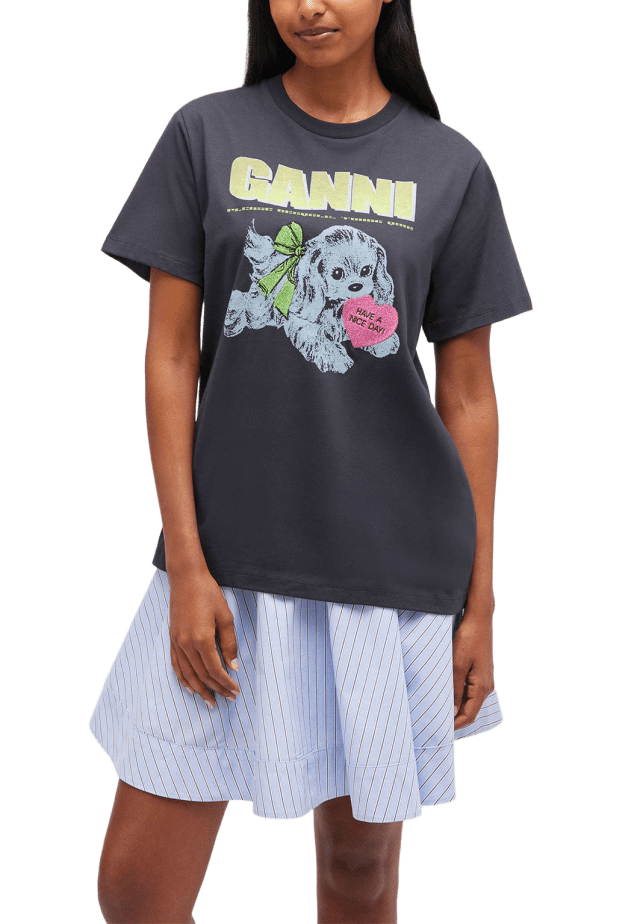 Basic Cotton Jersey Poodle Baby Fit T-shirt Phantom från