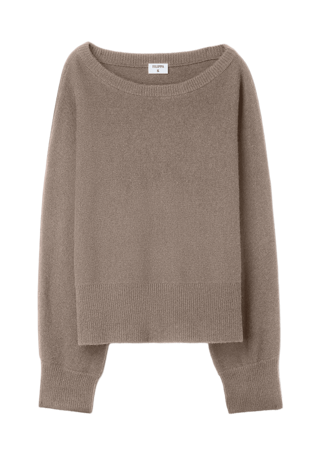 Wool Yak Boatneck Sweater Taupe Beige från Filippa K | Åhléns