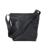 Small Shoulder Bag Black Grained Leather från Ceannis