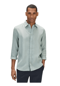Casual Linen Shirt Solid Pointed Collar