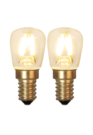 LED-lampa E14 Päronlampa Soft Glow 2-p
