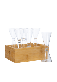 Nature Snapsglas I Bambubox, 6-Pack