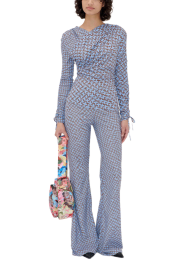 Wrap Front Gathered Sleeve Top