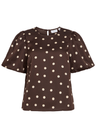 Viellette Satin Puff Topp